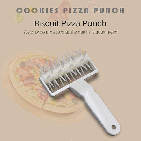 Akozon Pastry Pizza Dough Docker Roller - Plastic Needle Wheel Baking Tool for Preventing Puffing in Pastries, Pies, and Pizza Dough (As Shown) in Kuwait