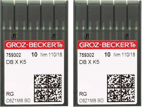 Skysewing 20 قطعة 758102 75/11 إبر التطريز Groz-Beckert DBXK5 مع طلاء الكروم نقطة FFG/SES، مناسبة لآلة التطريز المحوسبة الصناعية Tajima Barudan SWF Zsk in Kuwait