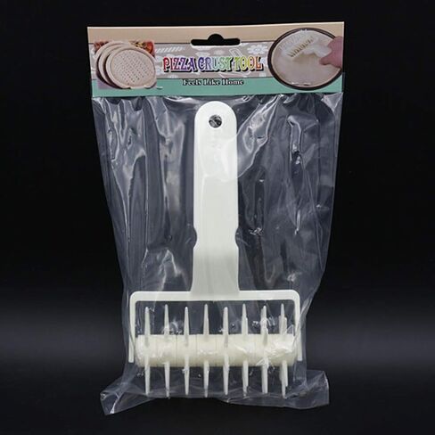Akozon Pastry Pizza Dough Docker Roller - Plastic Needle Wheel Baking Tool for Preventing Puffing in Pastries, Pies, and Pizza Dough (As Shown) in Kuwait