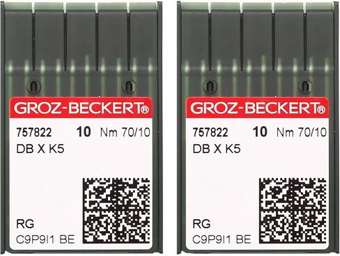 Skysewing 20 قطعة 758102 75/11 إبر التطريز Groz-Beckert DBXK5 مع طلاء الكروم نقطة FFG/SES، مناسبة لآلة التطريز المحوسبة الصناعية Tajima Barudan SWF Zsk in Kuwait