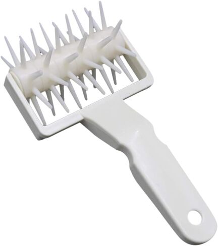 Akozon Pastry Pizza Dough Docker Roller - Plastic Needle Wheel Baking Tool for Preventing Puffing in Pastries, Pies, and Pizza Dough (As Shown) in Kuwait