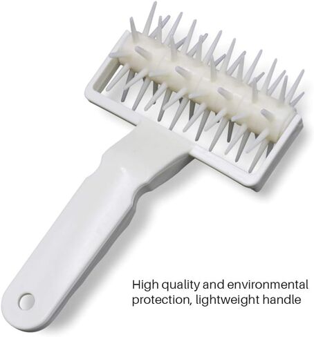 Akozon Pastry Pizza Dough Docker Roller - Plastic Needle Wheel Baking Tool for Preventing Puffing in Pastries, Pies, and Pizza Dough (As Shown) in Kuwait