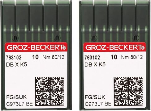 Skysewing 20 قطعة 758102 75/11 إبر التطريز Groz-Beckert DBXK5 مع طلاء الكروم نقطة FFG/SES، مناسبة لآلة التطريز المحوسبة الصناعية Tajima Barudan SWF Zsk in Kuwait