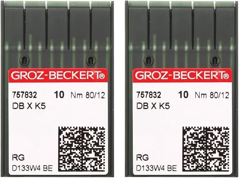 Skysewing 20 قطعة 758102 75/11 إبر التطريز Groz-Beckert DBXK5 مع طلاء الكروم نقطة FFG/SES، مناسبة لآلة التطريز المحوسبة الصناعية Tajima Barudan SWF Zsk in Kuwait