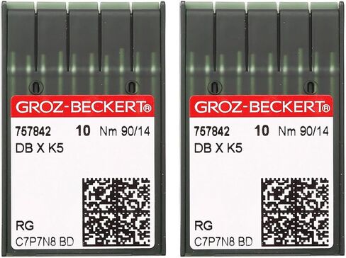 Skysewing 20 قطعة 758102 75/11 إبر التطريز Groz-Beckert DBXK5 مع طلاء الكروم نقطة FFG/SES، مناسبة لآلة التطريز المحوسبة الصناعية Tajima Barudan SWF Zsk in Kuwait