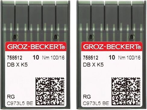 Skysewing 20 قطعة 758102 75/11 إبر التطريز Groz-Beckert DBXK5 مع طلاء الكروم نقطة FFG/SES، مناسبة لآلة التطريز المحوسبة الصناعية Tajima Barudan SWF Zsk in Kuwait