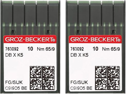 Skysewing 20 قطعة 758102 75/11 إبر التطريز Groz-Beckert DBXK5 مع طلاء الكروم نقطة FFG/SES، مناسبة لآلة التطريز المحوسبة الصناعية Tajima Barudan SWF Zsk in Kuwait
