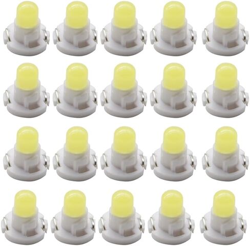 Juren 20PCS T3 COB Led Wedge Bulb Climate Heater Control Ignition Lights Instrument Panel Guage Cluster Dashboard Lamps 12V Green in Kuwait
