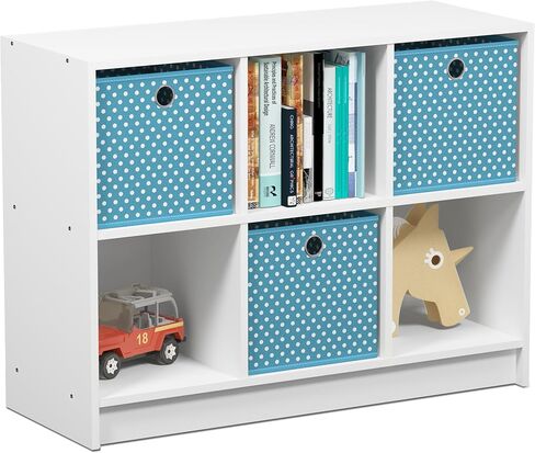 منظم Furinno البسيط ذو 9 مكعبات مع صناديق، حجم صغير (أبعاد الوحدة المجمعة: 7.9 بوصة عمق × 26.5 بوصة عرض × 26.7 بوصة ارتفاع)، بلوط فرنسي/أسود in Kuwait