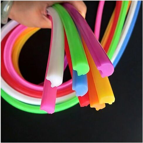 12mm Width Bendable Silicone Tube – Separated Neon LED Channel Cover, Outdoor Word Signs & Archways, 1m DIY Lighting Strip(White) in Kuwait