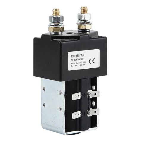 TSW-180 DC Contactor 200A 48V مفتاح التتابع المغناطيسي للرافعة الشوكية الكهربائية، سيارة البطارية، القطار، 2 قطب 1NO اتصال، 12V-72V لفائف الجهد (12V 1NO) in Kuwait