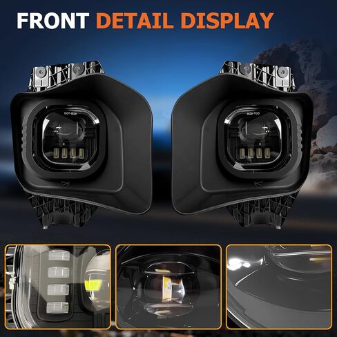 مصابيح ضباب LED متوافقة مع 2011 2012 2013 2014 2015 2016 Ford F-250 F-350 F-450 F-550 Super Duty، زوج واحد من مجموعات مصابيح الضباب للقيادة (عدسة شفافة) in Saudi Arabia