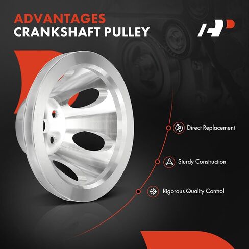 A-Premium 6.6 Inch Water Pump Pulley with Single-Groove Machined Aluminum Compatible with 1955-1968 Chevrolet Small Block V8 262, 265, 267, 283, 302, 305, 307, 327, 350, 400, Short Water Pump in Kuwait