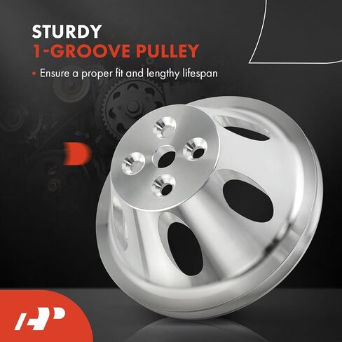 A-Premium 6.6 Inch Water Pump Pulley with Single-Groove Machined Aluminum Compatible with 1955-1968 Chevrolet Small Block V8 262, 265, 267, 283, 302, 305, 307, 327, 350, 400, Short Water Pump in Kuwait