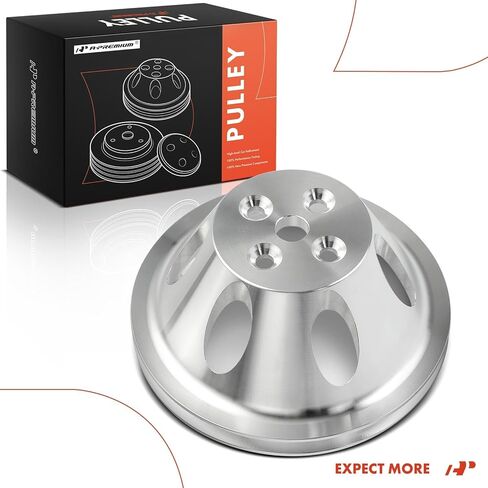 A-Premium 6.6 Inch Water Pump Pulley with Single-Groove Machined Aluminum Compatible with 1955-1968 Chevrolet Small Block V8 262, 265, 267, 283, 302, 305, 307, 327, 350, 400, Short Water Pump in Kuwait