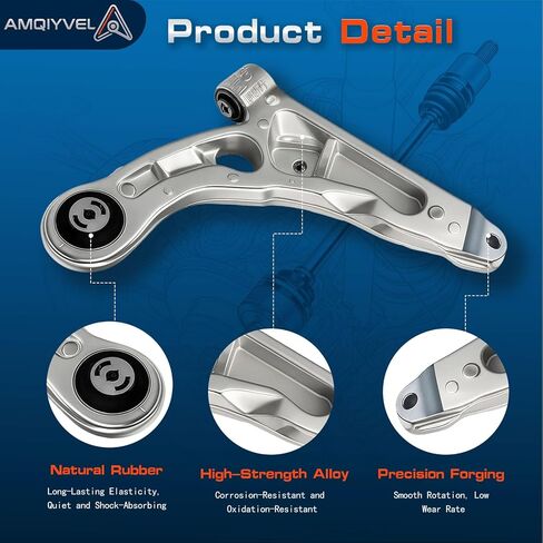 2Pcs Front Lower Control Arm Suspension Kit Compatible with JEEP CHEROKEE 2014 2015 2016 2017 2018, K643179, K643180 in Kuwait