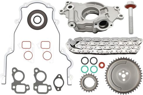 M295HV Oil Pump Timing Chain Kit with Gaskets Compatible with Silverado Avalanche Express Suburban Sierra Yukon Escalade 1998-2020 4.8L 5.3L 5.7L 6.0L Replace 12696357 TCS45993 in Kuwait