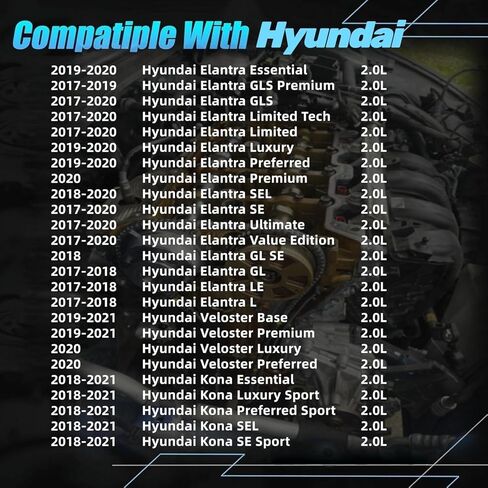 مجموعة سلسلة توقيت المحرك من AUCERAMIC مناسبة لشركة Hyundai Elantra 2017-2020، Veloster 2019-2021، Kona 2018-2021 | كيا فورتي 2017-2022، Forte5 EX/LX 2017-2018 2.0L، استبدال OE #24350-2E700　24370-2E010 in Kuwait