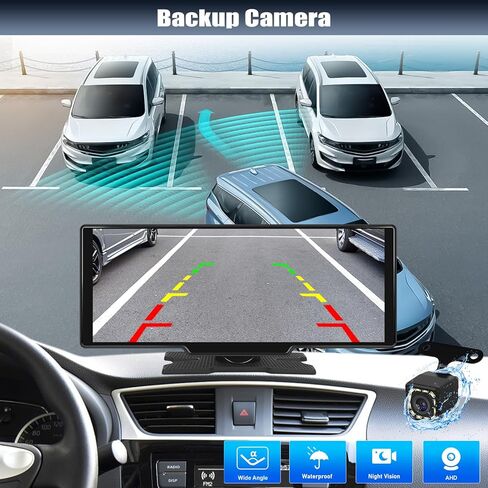 Portable Apple Carplay Screen for Car, 7" Wireless CarPlay & Android Auto Touch Screen Car Stereo with Backup Camera, 64GB Card, Car Audio Mirror Link, Bluetooth, EQ, FM, AUX, Siri, Multimedia Player in Saudi Arabia