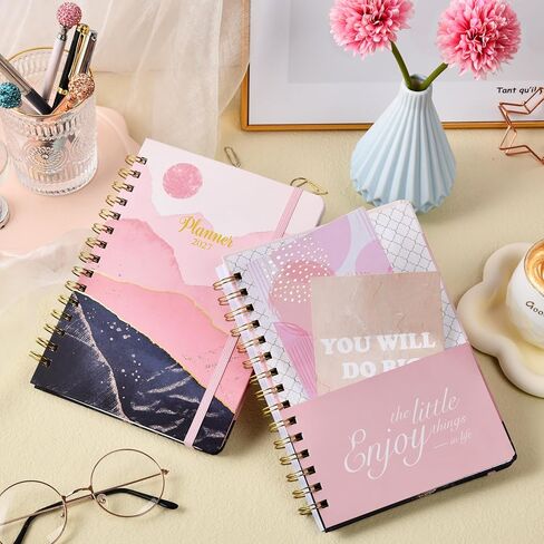 2025 Planner - Planner 2025 with Tabs, Jan 2025 - Dec 2025, Large Weekly and Monthly Planner, 9" x 11", Hardcover Planner with Box + Back Pocket + Twin-Wire Binding + Inner Pocket - Moon in Saudi Arabia