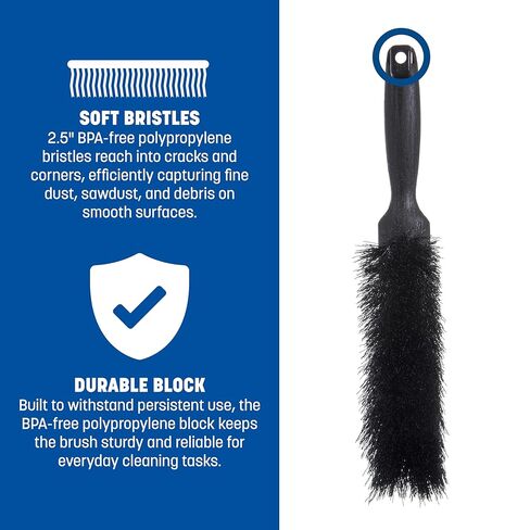 SPARTA Flo-Pac Counter, Bench Brush Bench Brush, Counter Brush with Polypropylene Block for Cleaning, 8 Inches, Black, (Pack of 12) in Saudi Arabia