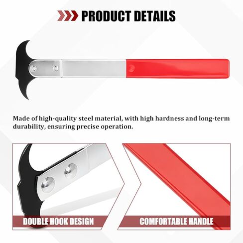 Car Seal Puller, Heavy Duty Dual Hook Tips Vehicle Oil Grease Seal Disassembly Wrench, Automotive Wheel Oil Sealing Remover Installer Tool, Universal for SUV Van Truck in Kuwait