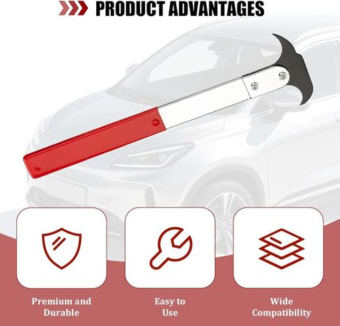 Car Seal Puller, Heavy Duty Dual Hook Tips Vehicle Oil Grease Seal Disassembly Wrench, Automotive Wheel Oil Sealing Remover Installer Tool, Universal for SUV Van Truck in Kuwait