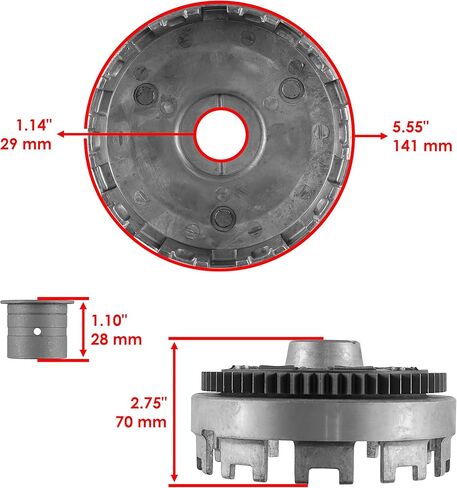Caltric Clutch Outer Basket and Plates Kit compatible with Honda Rancher 420 TRX420TE TE1 2007-2023 in Kuwait