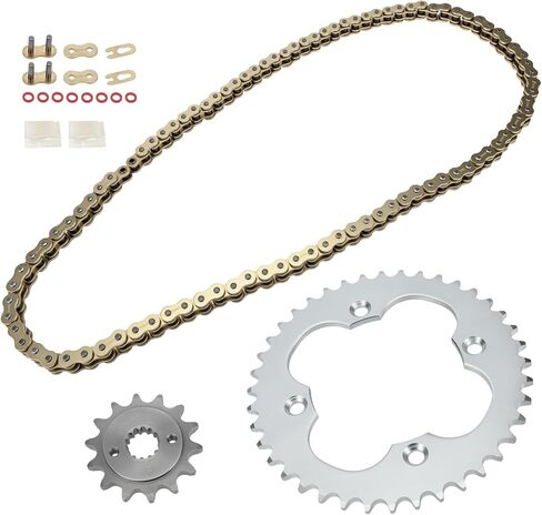 M MATI 96L X-Ring Drive Chain & Drive Sprocket Assembly for Suzuki QuadSport Z 400 LT-Z400 LT-Z400Z 2009 2012-2014 27600-43B20-096 27511-07G00 64511-33H00 in Kuwait
