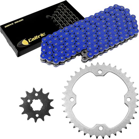 Caltric Blue O-Ring Drive Chain and Sprocket Kit Compatible with Yamaha Raptor 350 YFM350 2004-2013 Blue in Kuwait