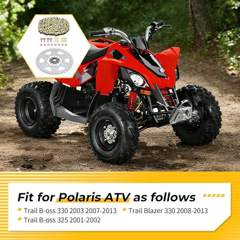 M MATI 78L X-Ring سلسلة محرك ومجموعة ضرس محرك لـ Polaris Trail Blazer 330 Trail B-oss 330 325 2001-2013 3221193-078 3221043 3222061 in Kuwait