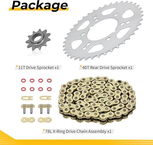 M MATI 78L X-Ring سلسلة محرك ومجموعة ضرس محرك لـ Polaris Trail Blazer 330 Trail B-oss 330 325 2001-2013 3221193-078 3221043 3222061 in Kuwait