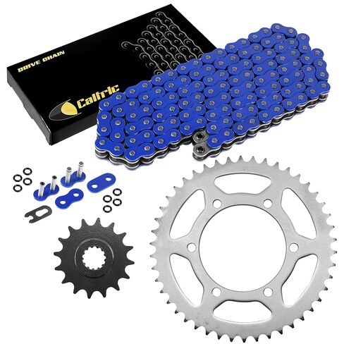 Caltric Blue O-Ring Drive Chain & Sprockets Kit Compatible with Yamaha FZ6 2004 2005 2006 2007 2008 2009 in Kuwait
