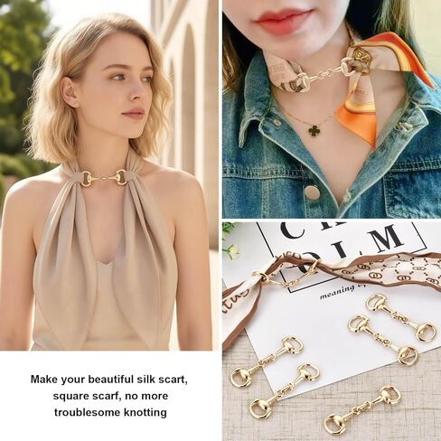 6 PCS Medium Horse Bit Buckle, D Ring Gold Snaffle Bit Buckles, Create Exquisite Equestrian Jewelry for Women. in Kuwait