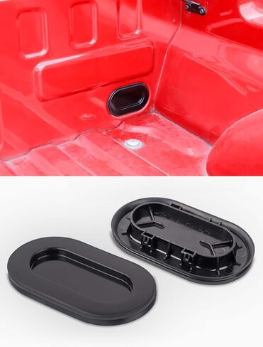 Savadicar 2-Piece Black Drain Hole Plug for 2015-Present Ford F150, Truck Bed Drainage Port Waterproof Cover, Exterior Protective Accessories in Kuwait