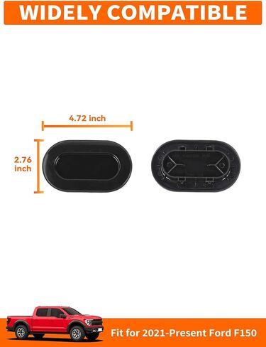 Savadicar 2-Piece Black Drain Hole Plug for 2015-Present Ford F150, Truck Bed Drainage Port Waterproof Cover, Exterior Protective Accessories in Kuwait