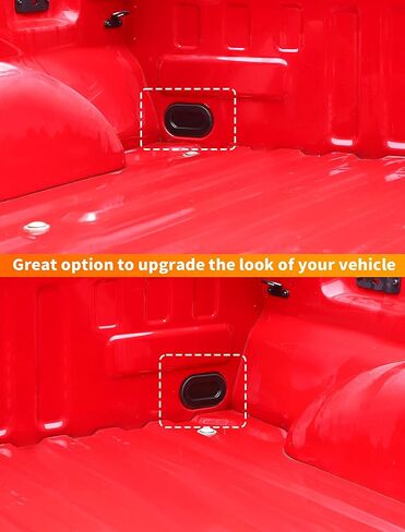 Savadicar 2-Piece Black Drain Hole Plug for 2015-Present Ford F150, Truck Bed Drainage Port Waterproof Cover, Exterior Protective Accessories in Kuwait