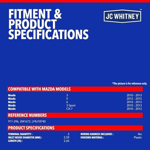 JC Whitney JFBAJCWVCS00003 Vapor Canister Purge Solenoid - متوافق مع Mazda CX-7 2010-2012، 3 & 3 Sport 10-13، 5 2012-2015، 6 2010-2013 - 2.0 لتر 2.5 لتر in Kuwait