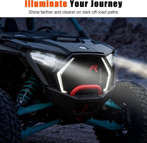 LED Grille Accent Fang Lights for Polaris RZR PRO XP/R/S 2025 2026+ Accessories, Waterproof White DRL Signature Lights Front Grill Lamps(1 Pair) in Kuwait
