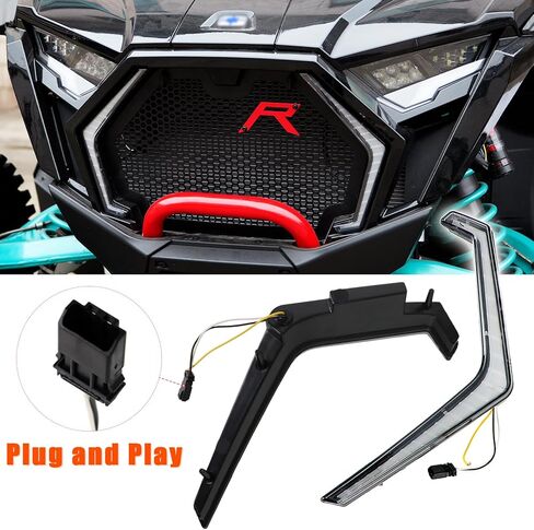 LED Grille Accent Fang Lights for Polaris RZR PRO XP/R/S 2025 2026+ Accessories, Waterproof White DRL Signature Lights Front Grill Lamps(1 Pair) in Kuwait