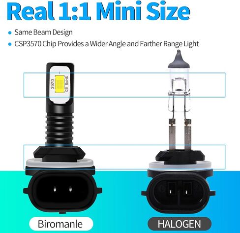 Compatible with Polaris Sportsman 300 400 450 500 550 570 600 700 800 850 fog light bulbs, Super Bright 1600LM 8000K ice Blue,881 886 894 896 ice Blue fog light Bulbs(Pack of 2) in Kuwait