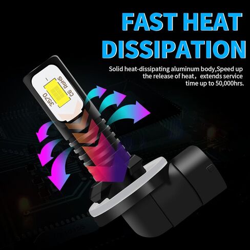 Compatible with Polaris Sportsman 300 400 450 500 550 570 600 700 800 850 fog light bulbs, Super Bright 1600LM 8000K ice Blue,881 886 894 896 ice Blue fog light Bulbs(Pack of 2) in Kuwait