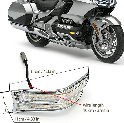 دراجة نارية LED الضباب ضوء الجانب أضواء الجري المساعدة إشارات بدوره العنبر متوافق مع هوندا Goldwing GL1800 الملحقات 2018-2022 الجبهة هدية in Kuwait