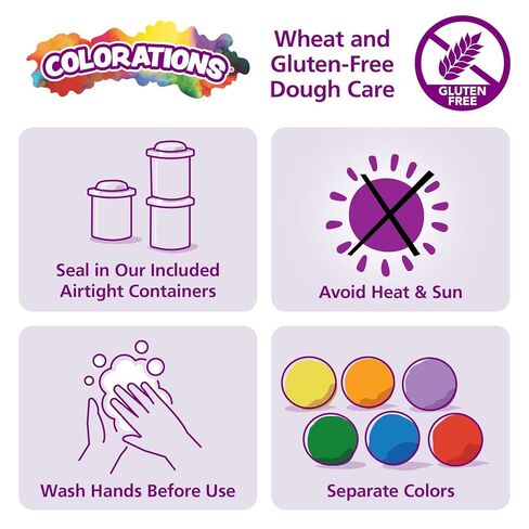 Colorations 16 Wheat & Gluten Free Classic Dough - 8 Colors (2oz Each) in Kuwait