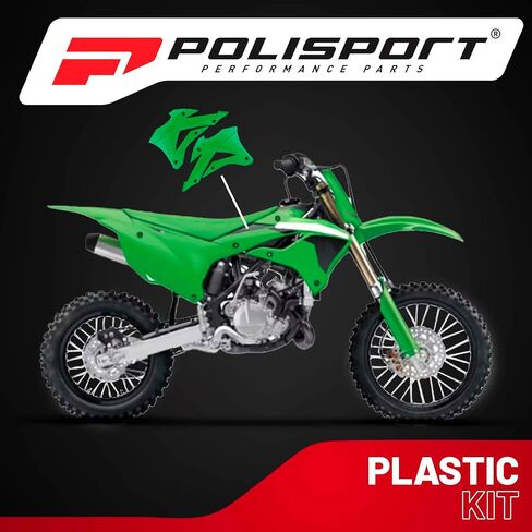 Polisport Radiator Scoops – Green Panels for Kawasaki KX100 (2014-2022) Kawasaki KX85 (2014-2022) – OEM Fit, Glossy Finish, Lightweight & Impact-Resistant, Easy Installation in Kuwait