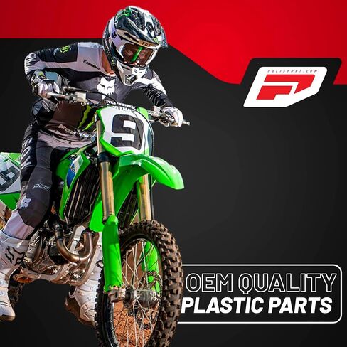 Polisport Radiator Scoops – Green Panels for Kawasaki KX100 (2014-2022) Kawasaki KX85 (2014-2022) – OEM Fit, Glossy Finish, Lightweight & Impact-Resistant, Easy Installation in Kuwait