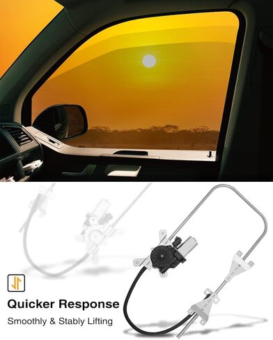 A-Premium Power Window Regulator with Motor Driver Side Compatible with Terex Muncy Bentz Cab Roll Full Travel in Kuwait