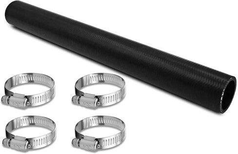 2 1/4" Gasoline Fuel Filler Neck Hose with 4 Clamps - 15 7/8" Length Gas Tank Hose Replacement (2.25" ID Straight) in Kuwait