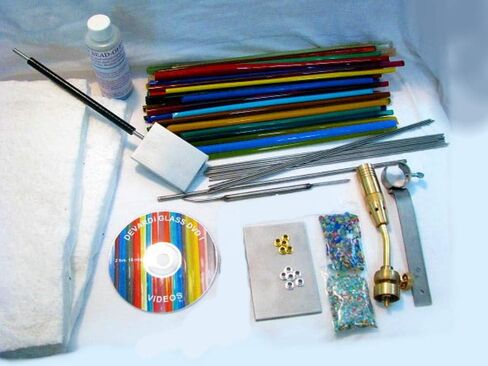 Devardi Glass Lampworking, Blowing, Beadmaking COE 104 Beginner Starter Kit - Intermediate in Kuwait