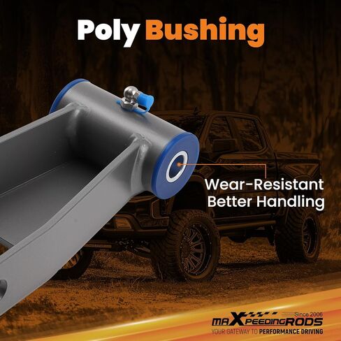 أغلال خفض خلفية maxpeedingrods مقاس 2 بوصة لسيارة Chevy Silverado/GMC Sierra 1500 2019-2024، مجموعة إسقاط قابلة للتعديل in Kuwait